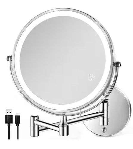 Wall mounted lighted makeup - lighted,