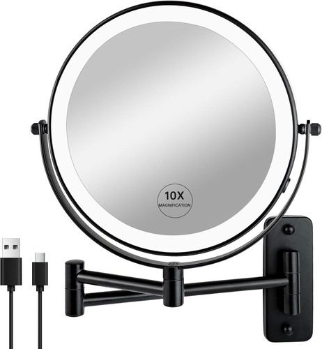Wall mounted lighted makeup - wall,
